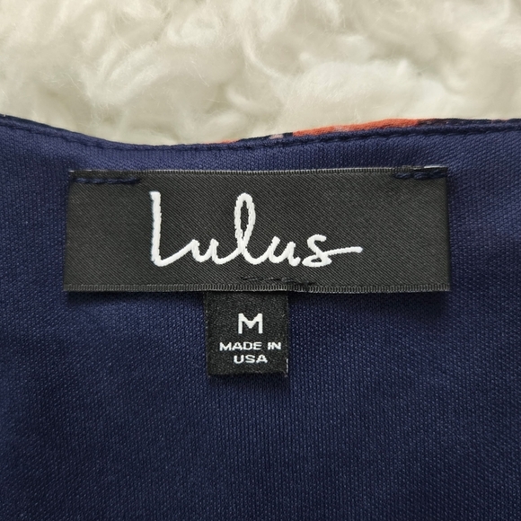 Lulus Pretty Pretender Navy Floral Print Dress. Size Medium. Good preowned condi - Picture 10 of 10
